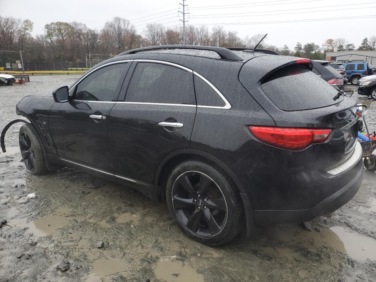 2016 Infiniti QX70 VIN JN8CS1MW7GM751888 Copart auction photo, front end / side damage thumbnail 2