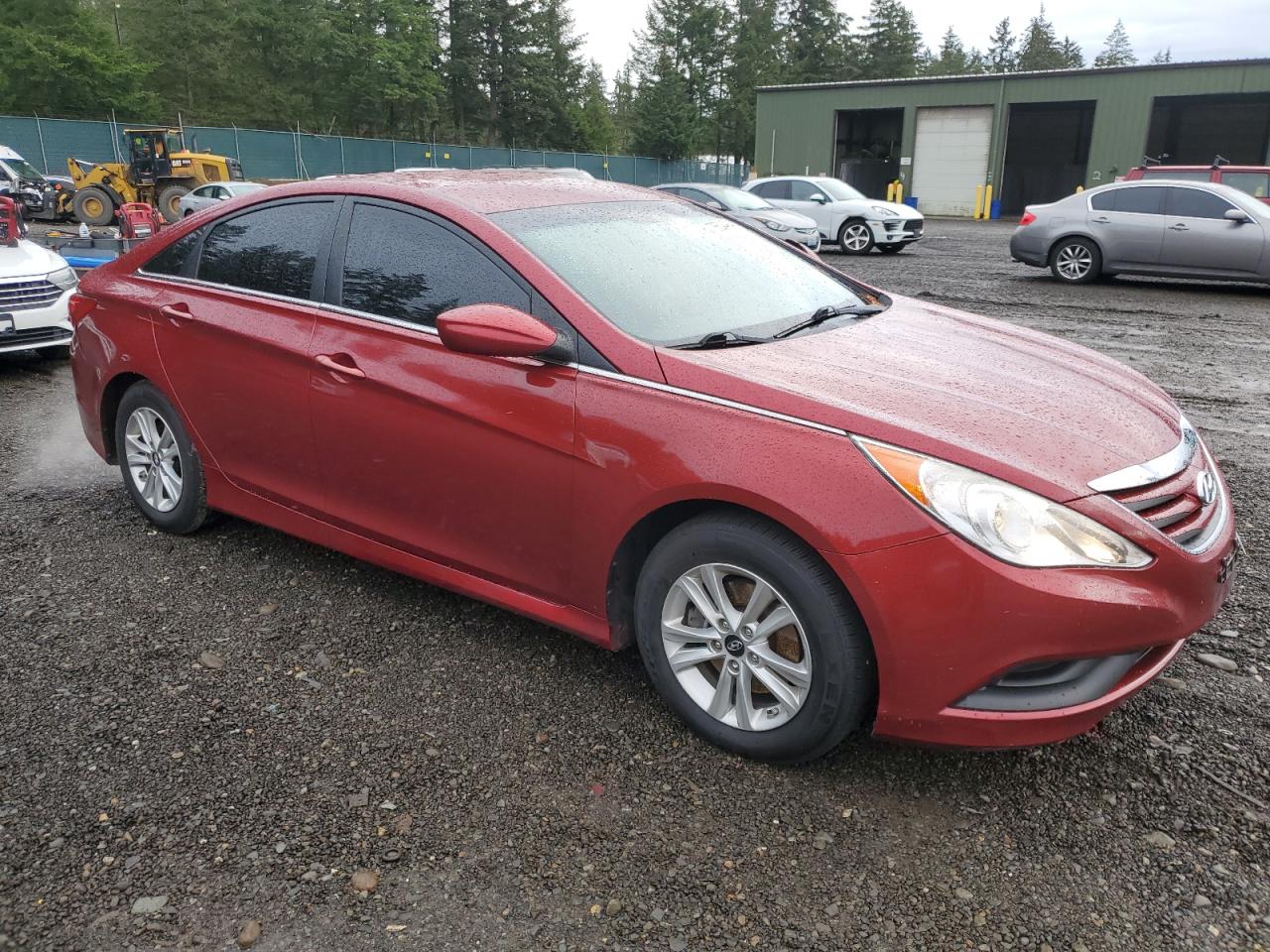 2014 Hyundai Sonata VIN 5NPEB4AC0EH892647 Copart auction photo, front end / side damage thumbnail 4