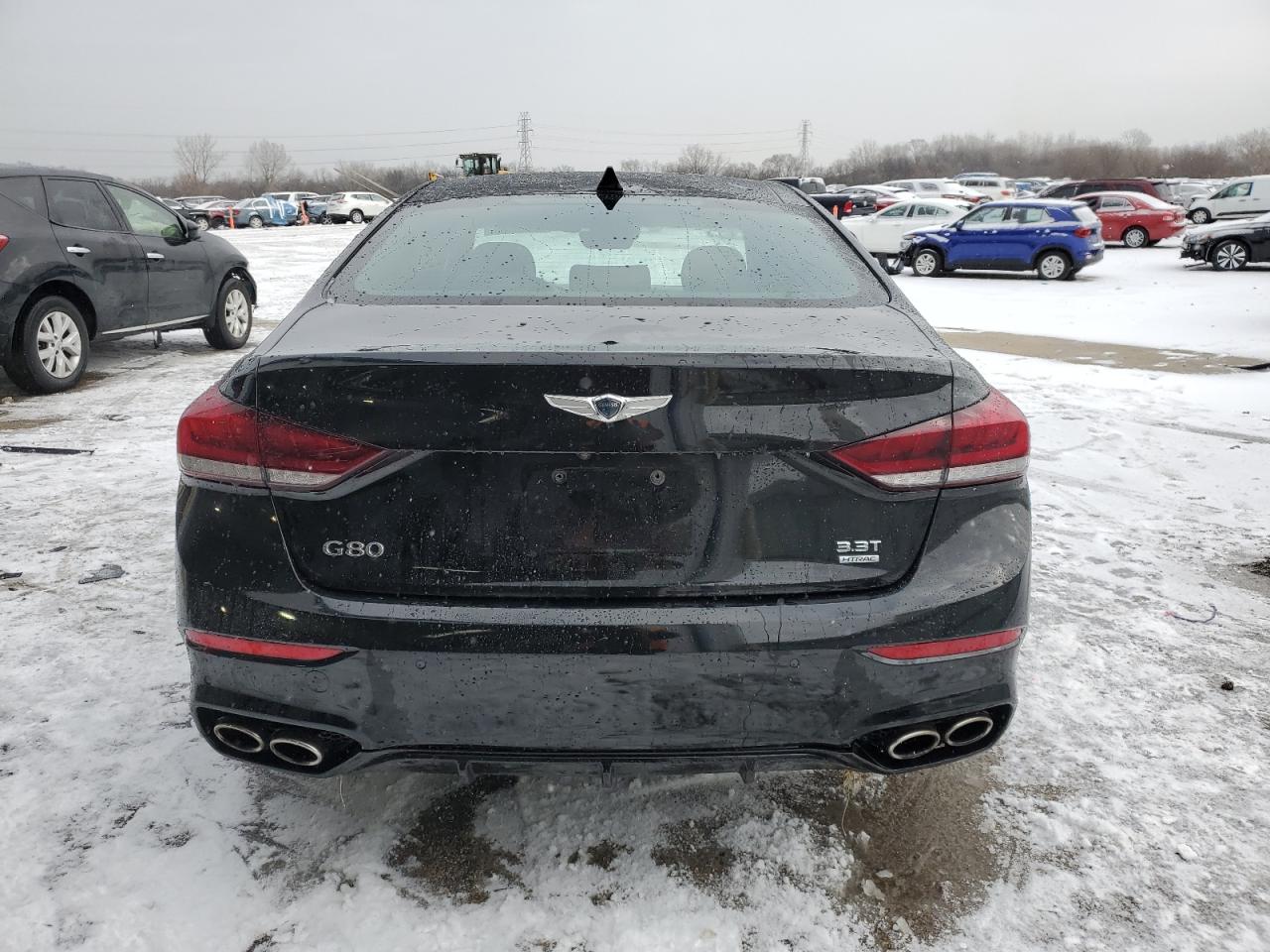 2018 Genesis G80 VIN KMHGN4JB5JU222384 Copart auction photo, undercarriage / front end damage thumbnail 6