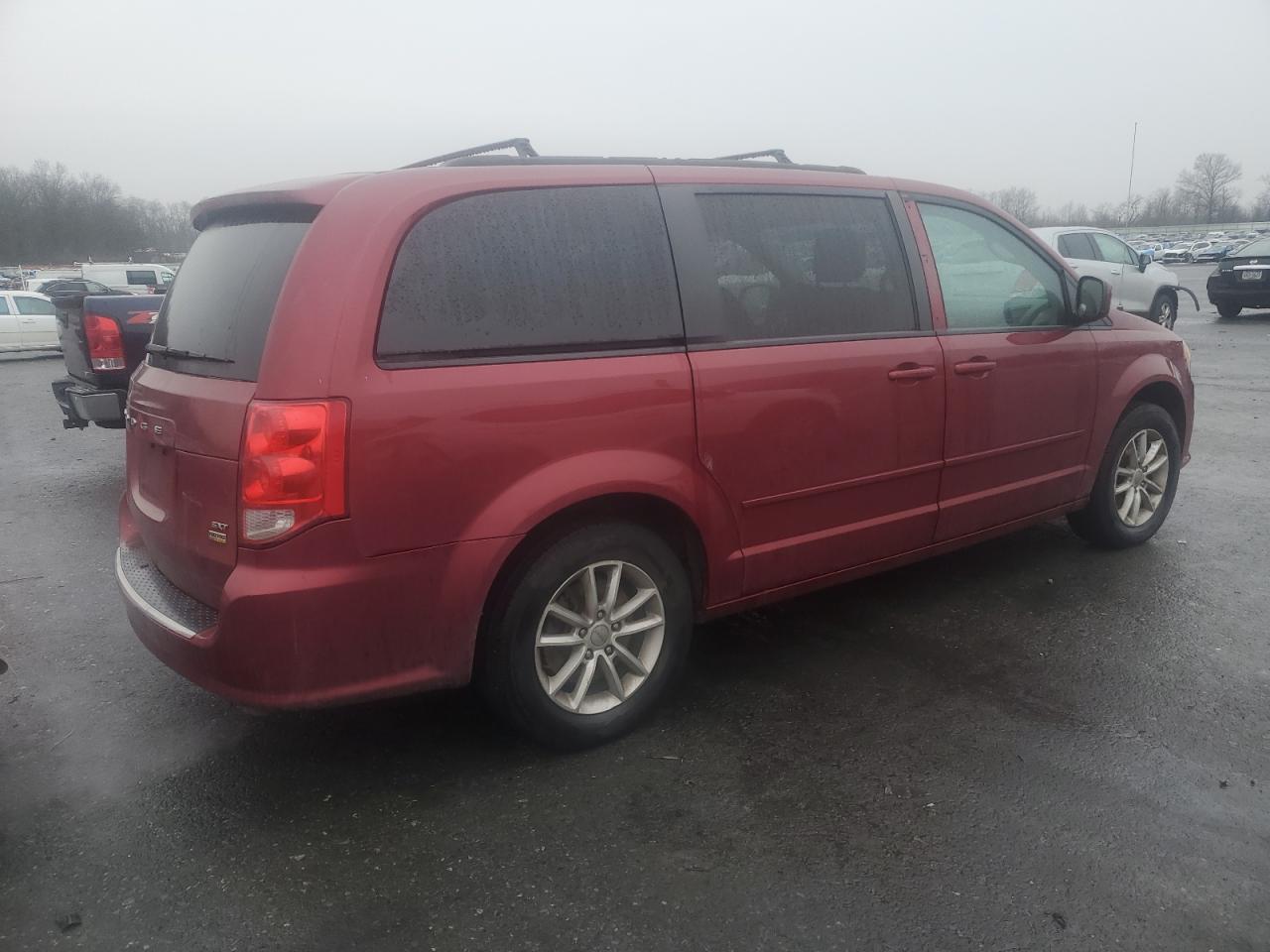 2014 Dodge Caravan VIN 2C4RDGCG6ER478188 Copart auction photo, side damage thumbnail 3