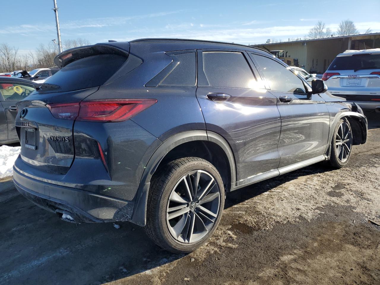 2024 Infiniti QX50 VIN 3PCAJ5FB7RF112414 Copart auction photo, front end / side damage thumbnail 3