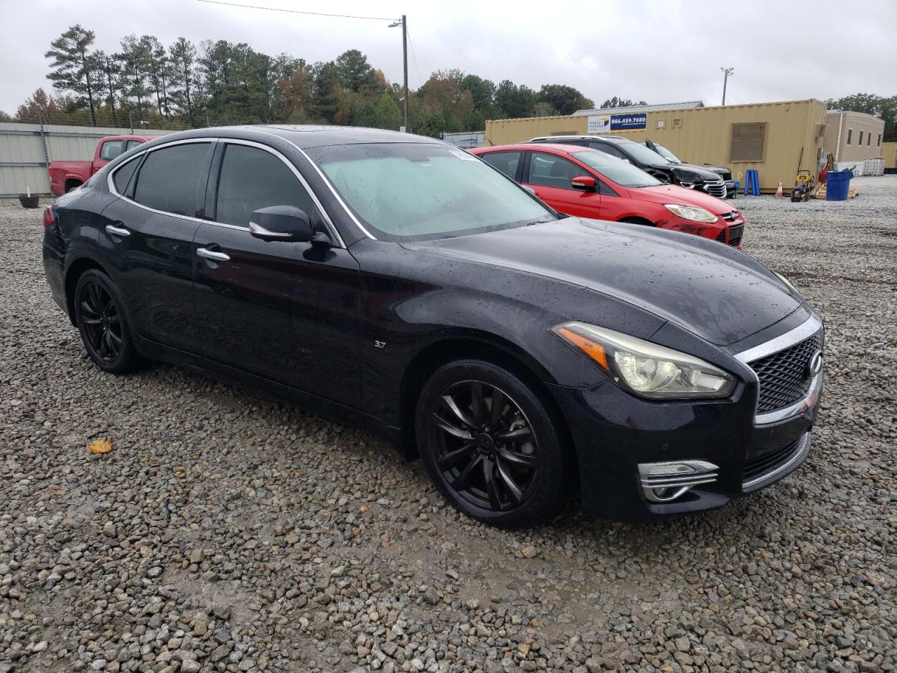 2015 Infiniti Q70 VIN JN1BY1AP4FM540443 Copart auction photo, side / front end damage thumbnail 4