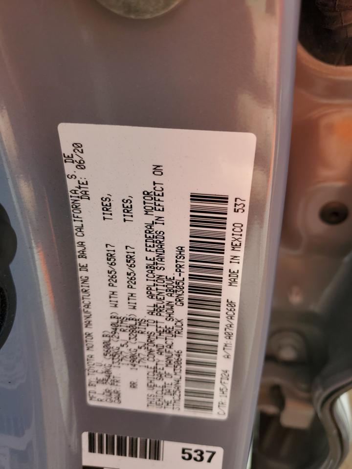 2020 Toyota Tacoma VIN 3TMCZ5AN4LM350646 Copart auction photo, rear end damage thumbnail 12