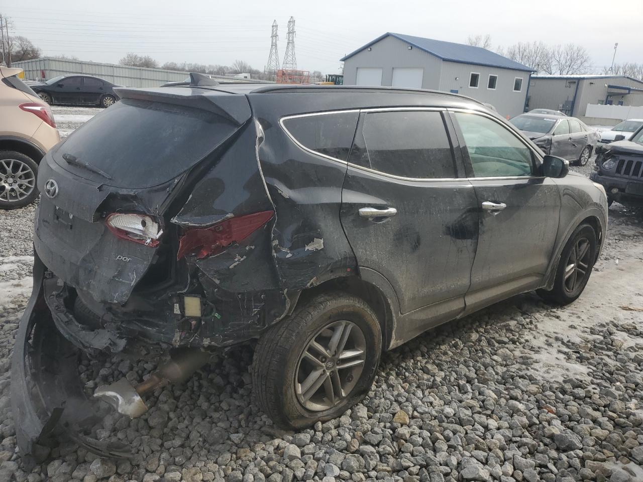 2017 Hyundai Santa Fe VIN 5NMZU3LB7HH049167 Copart auction photo, rear end / undercarriage damage thumbnail 3