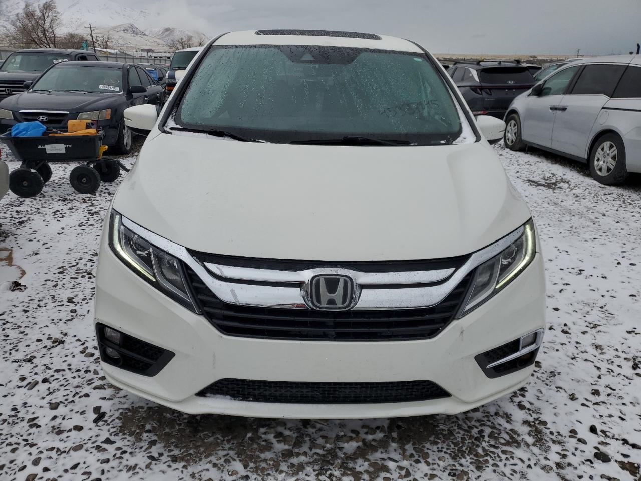2019 Honda Odyssey VIN 5FNRL6H72KB013260 Copart auction photo, undercarriage / all over damage thumbnail 5