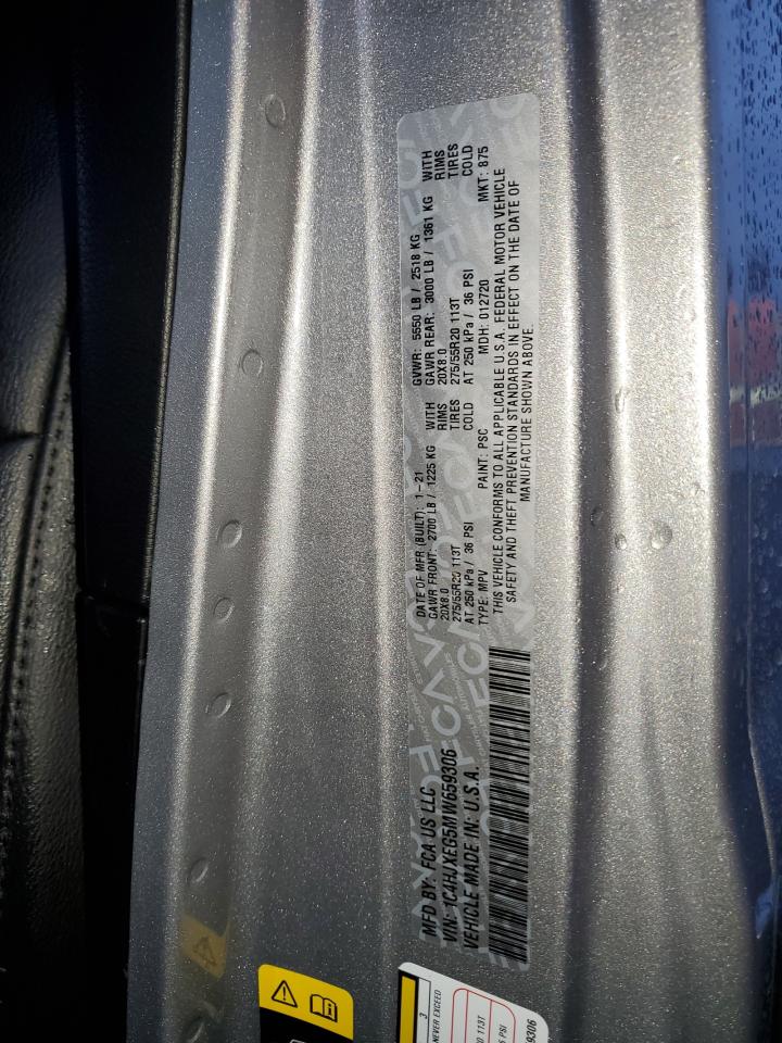 2021 Jeep Wrangler VIN 1C4HJXEG5MW659306 Copart auction photo, water/flood damage thumbnail 14
