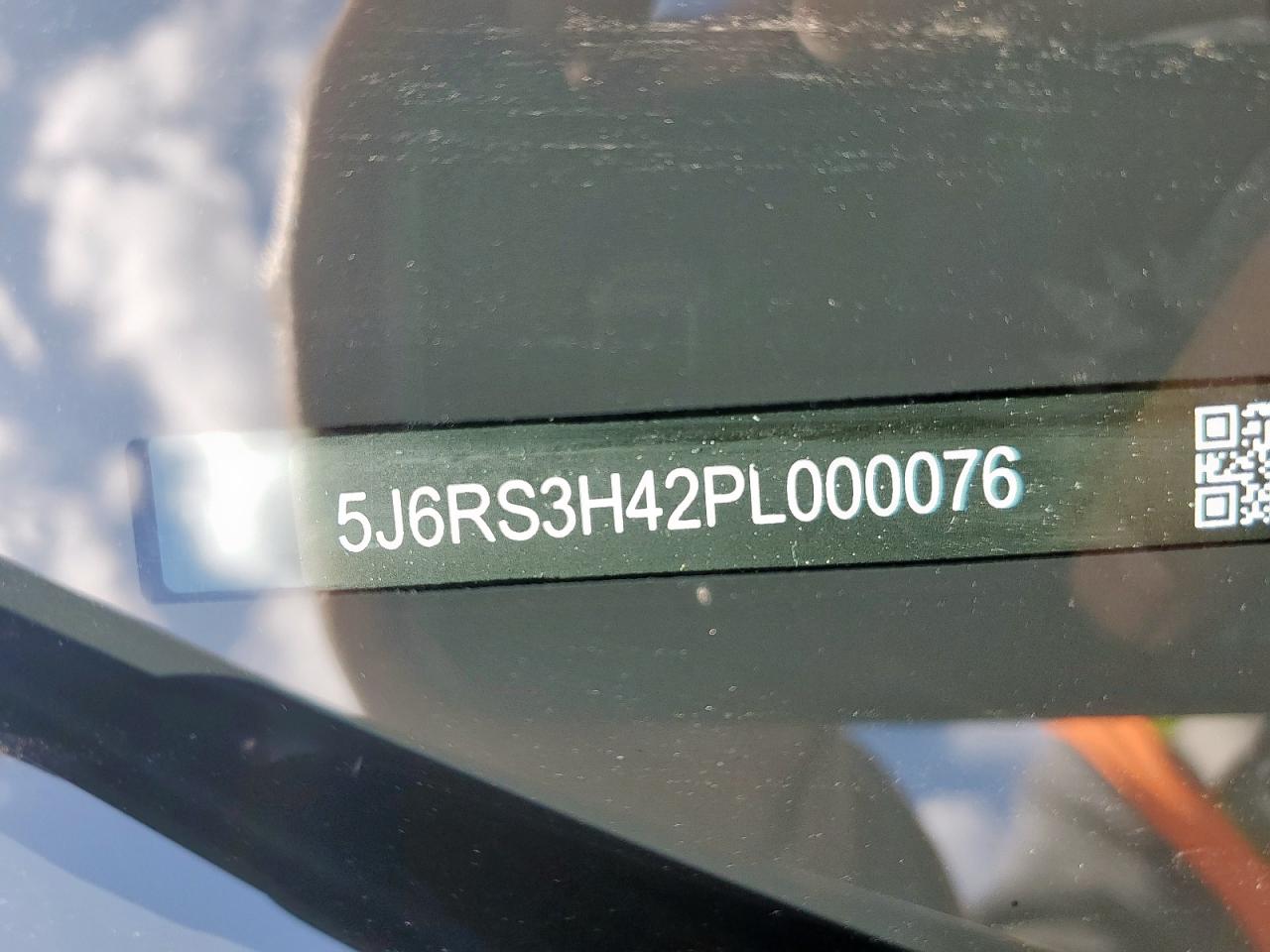 2023 Honda CR-V VIN 5J6RS3H42PL000076 Copart auction photo, side damage thumbnail 14