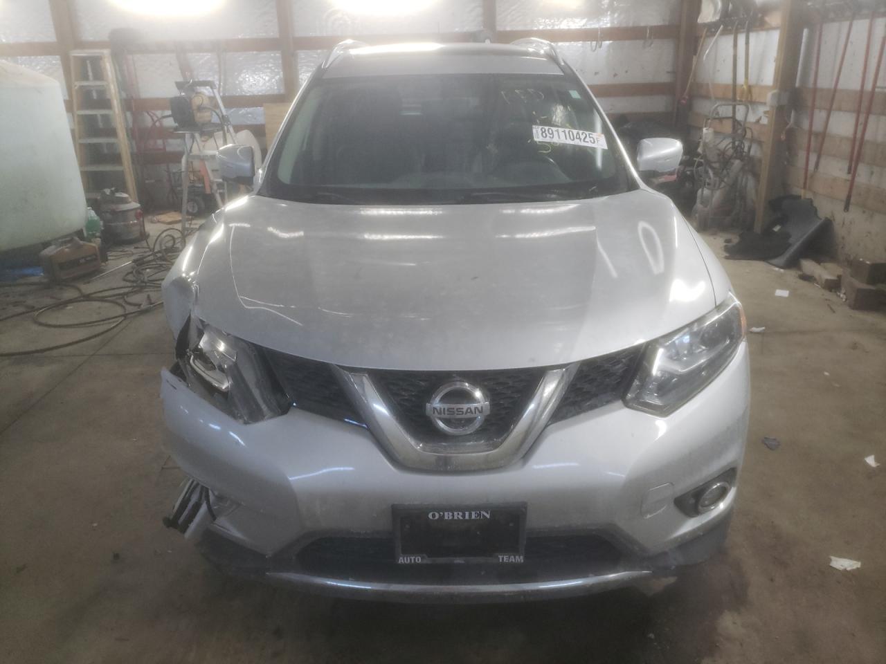2014 Nissan Rogue VIN 5N1AT2MV2EC833281 Copart auction photo, side / front end damage thumbnail 5