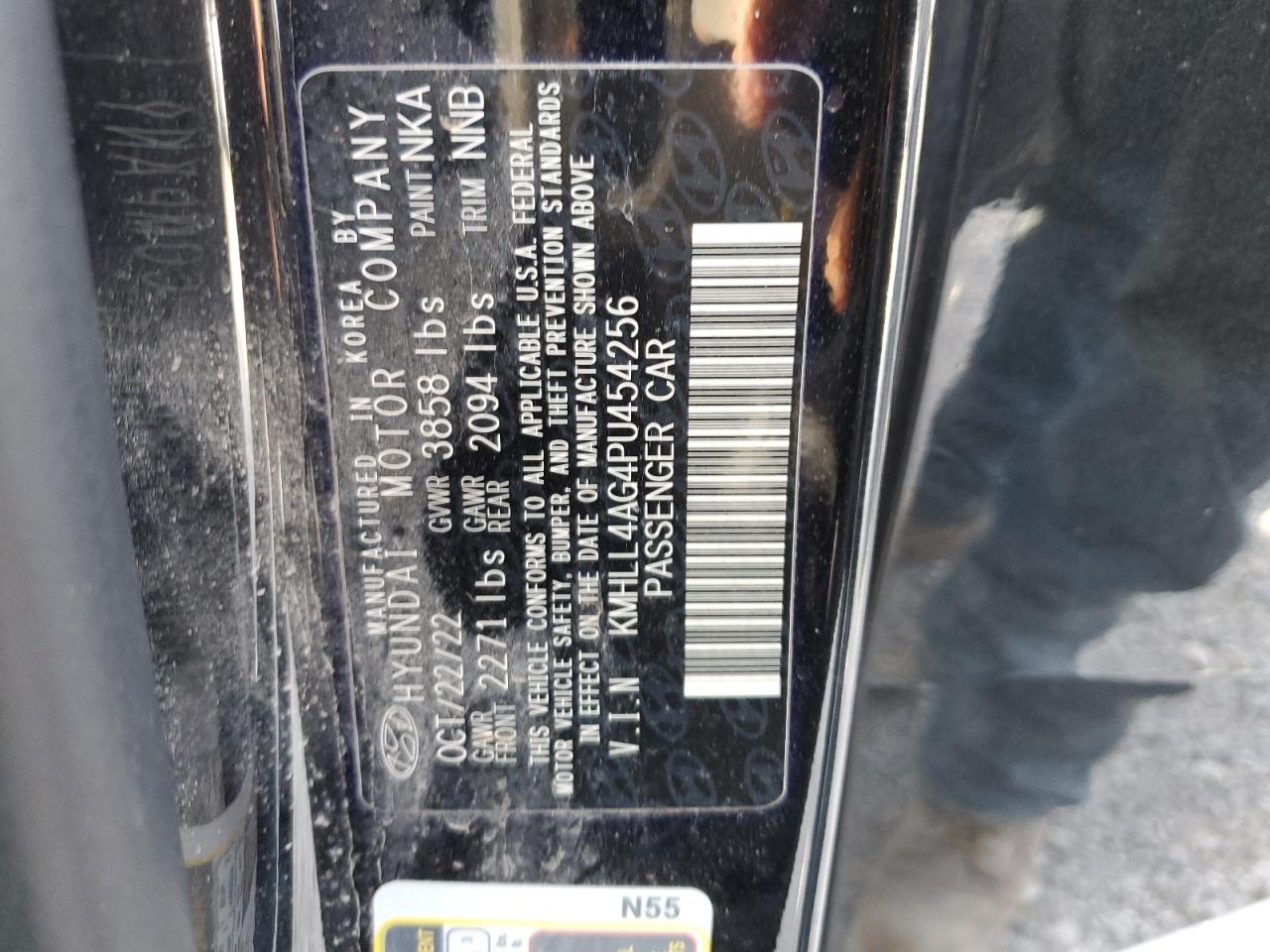 2023 Hyundai Elantra VIN KMHLL4AG4PU454256 Copart auction photo, rear end damage thumbnail 14