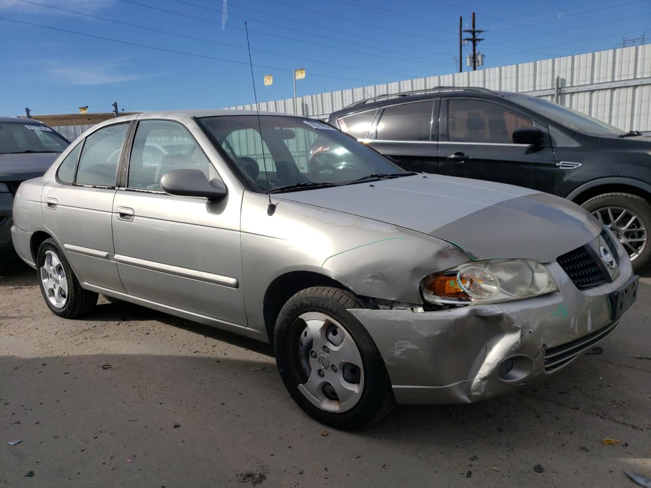 2004 Nissan Sentra VIN 3N1CB51D04L906599 Copart auction photo, front end / side damage thumbnail 4