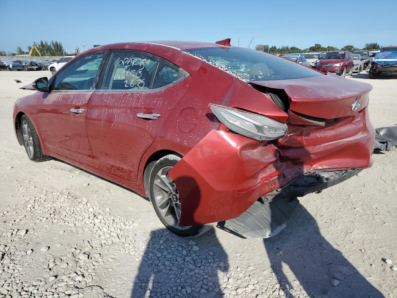 2017 Hyundai Elantra VIN 5NPD84LF4HH098692 Copart auction photo, rear end / front end damage thumbnail 2