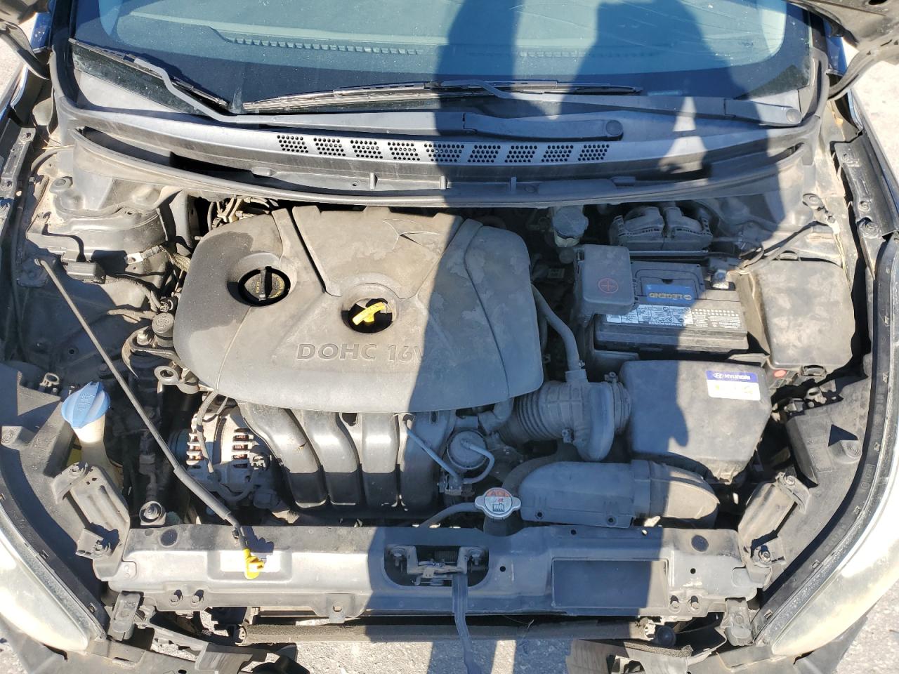 2016 Hyundai Elantra VIN KMHDH4AE7GU635338 Copart auction photo, all over / vandalism damage thumbnail 11