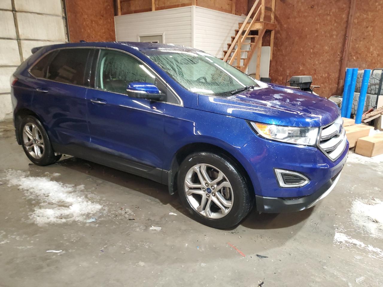 2015 Ford Edge VIN 2FMTK4K87FBB34640 Copart auction photo, side / front end damage thumbnail 4