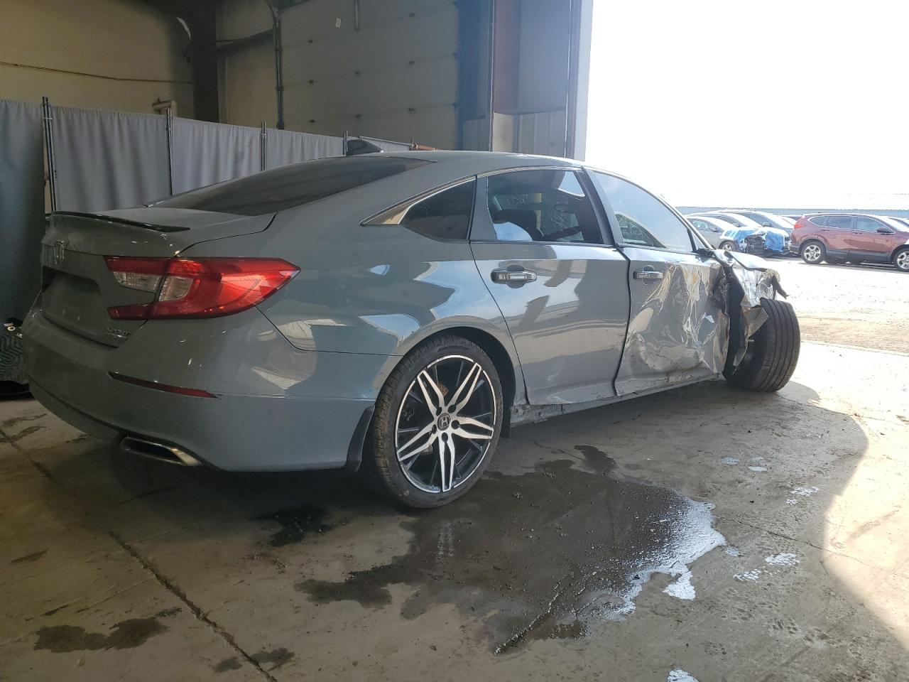 2022 Honda Accord VIN 1HGCV1F45NA074340 Copart auction photo, front end / side damage thumbnail 3
