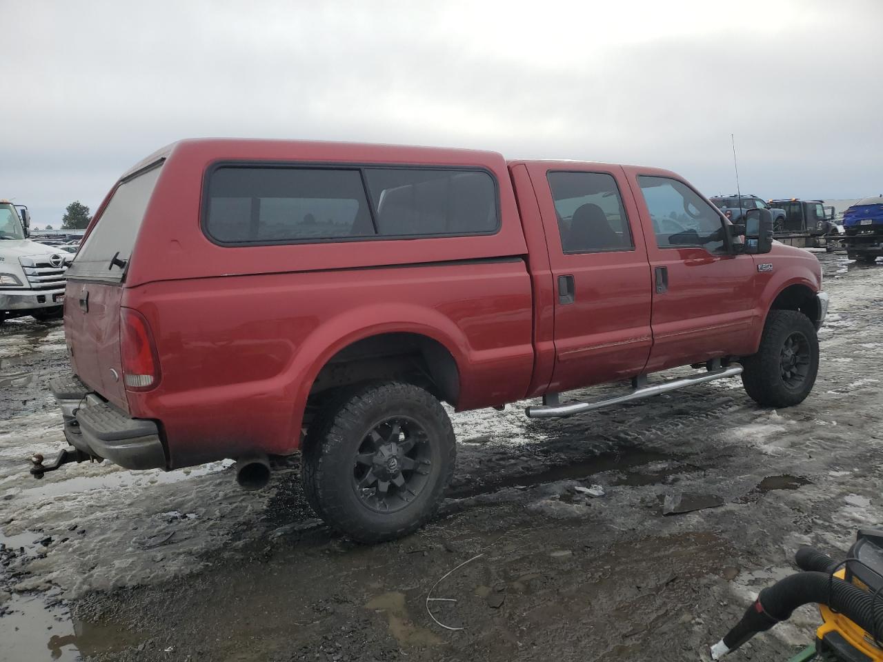 2001 Ford F250 VIN 1FTNW21F21EC71066 Copart auction photo, side / rear end damage thumbnail 3