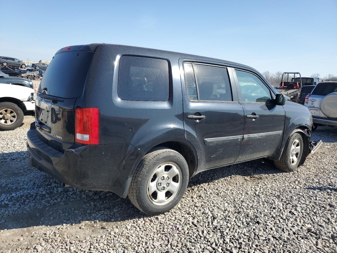 2012 Honda Pilot VIN 5FNYF4H21CB010833 Copart auction photo, front end damage thumbnail 3