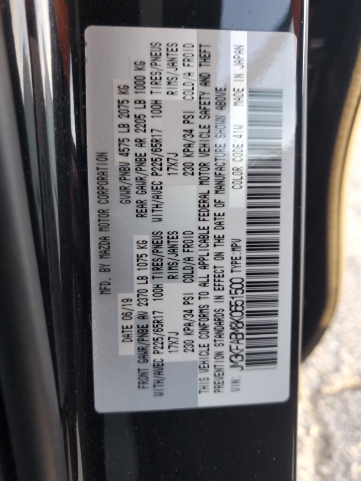 2019 Mazda CX-5 VIN JM3KFABM8K0651500 Copart auction photo, side damage thumbnail 13