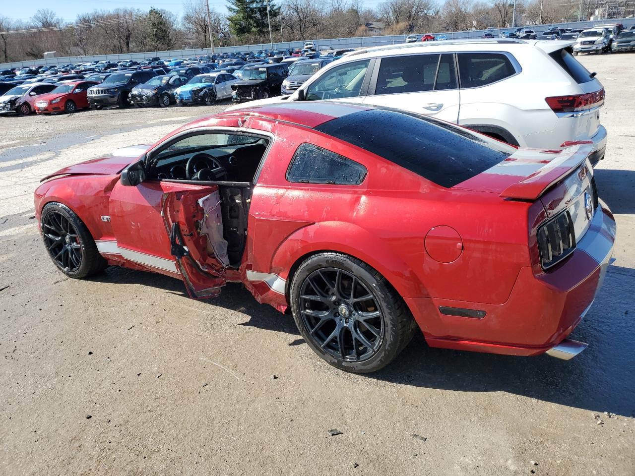 2008 Ford Mustang VIN 1ZVHT82H985205078 Copart auction photo, side damage thumbnail 2
