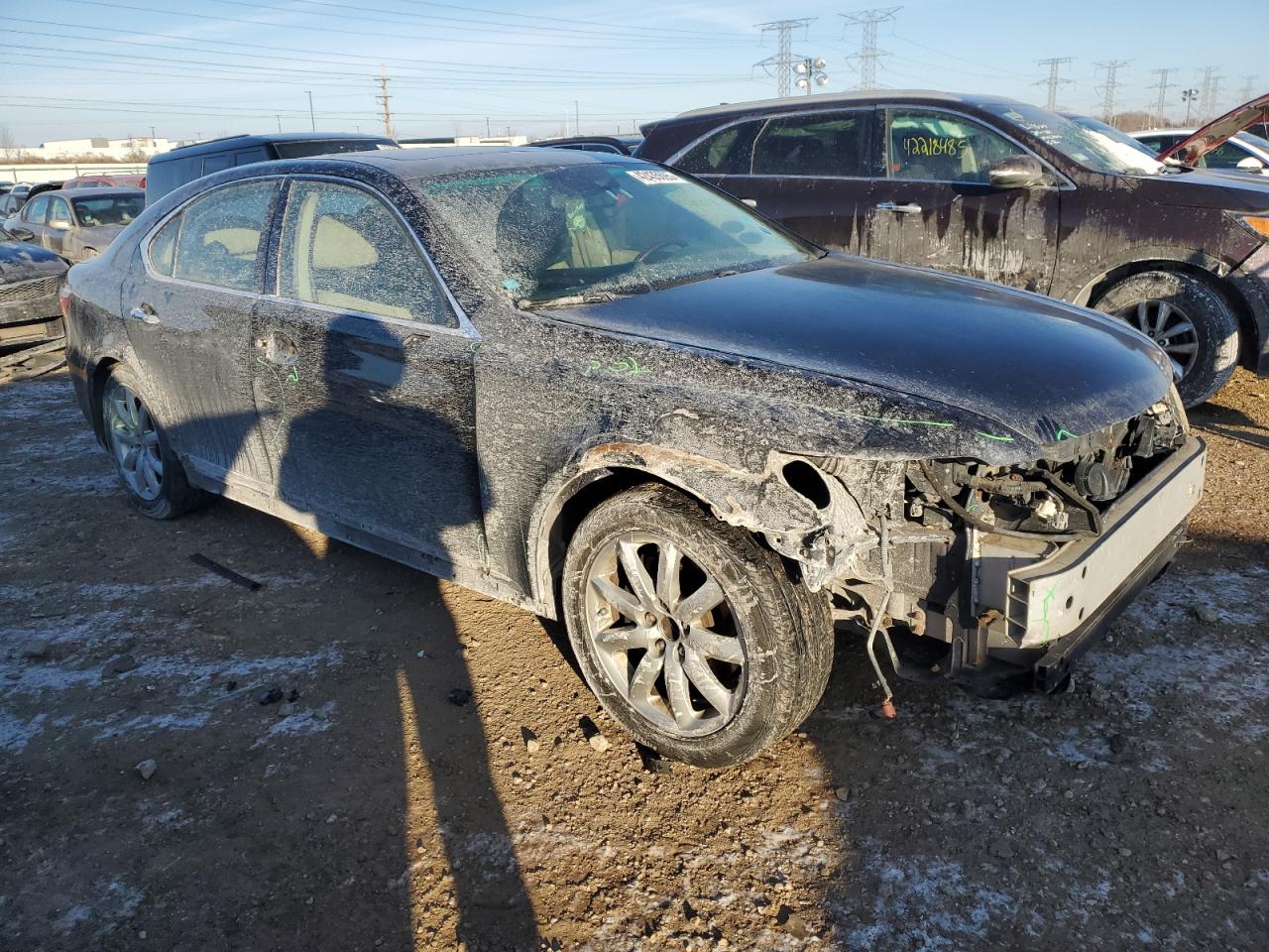 2008 Lexus LS VIN JTHBL46F485060993 Copart auction photo, front end / side damage thumbnail 4