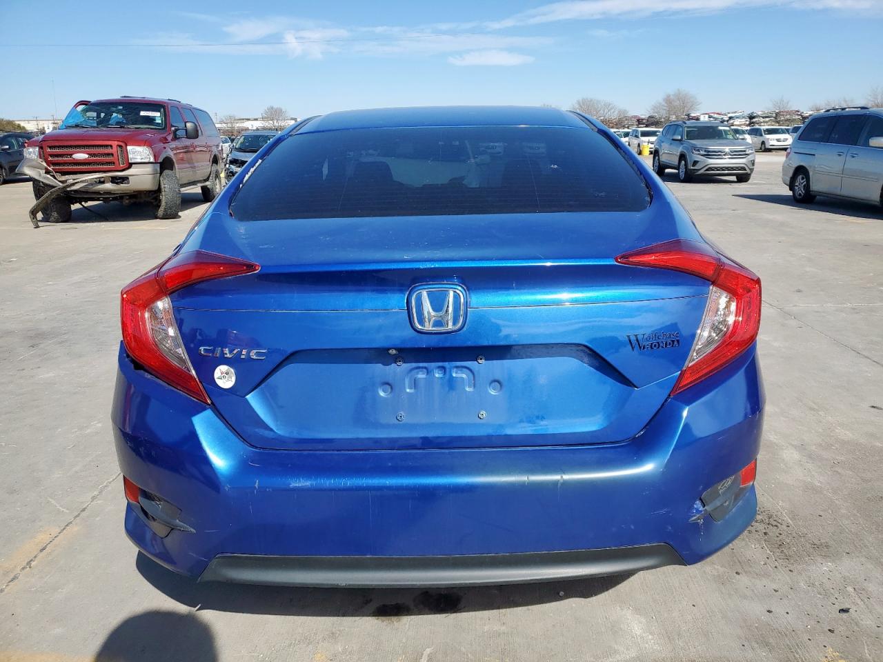 2017 Honda Civic VIN 19XFC2F53HE066349 Copart auction photo, side / rear end damage thumbnail 6