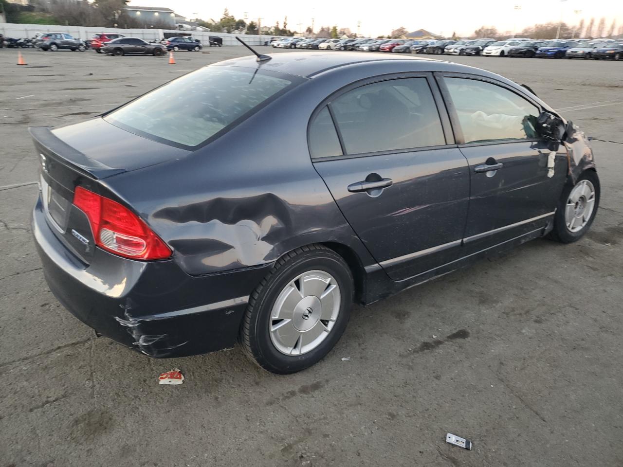 2008 Honda Civic VIN JHMFA36218S013954 Copart auction photo, front end / rear end damage thumbnail 3