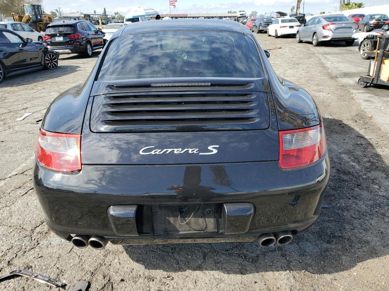 2007 Porsche 911 VIN WP0AB29907S731473 Copart auction photo, burn damage thumbnail 6