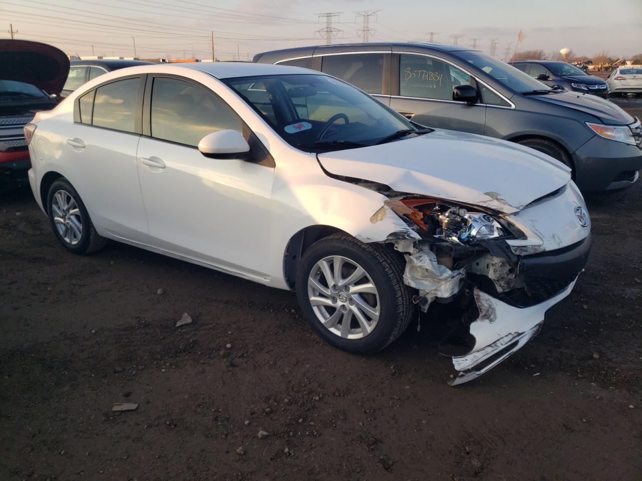 2012 Mazda 3 VIN JM1BL1V79C1605306 Copart auction photo, water/flood / front end damage thumbnail 4