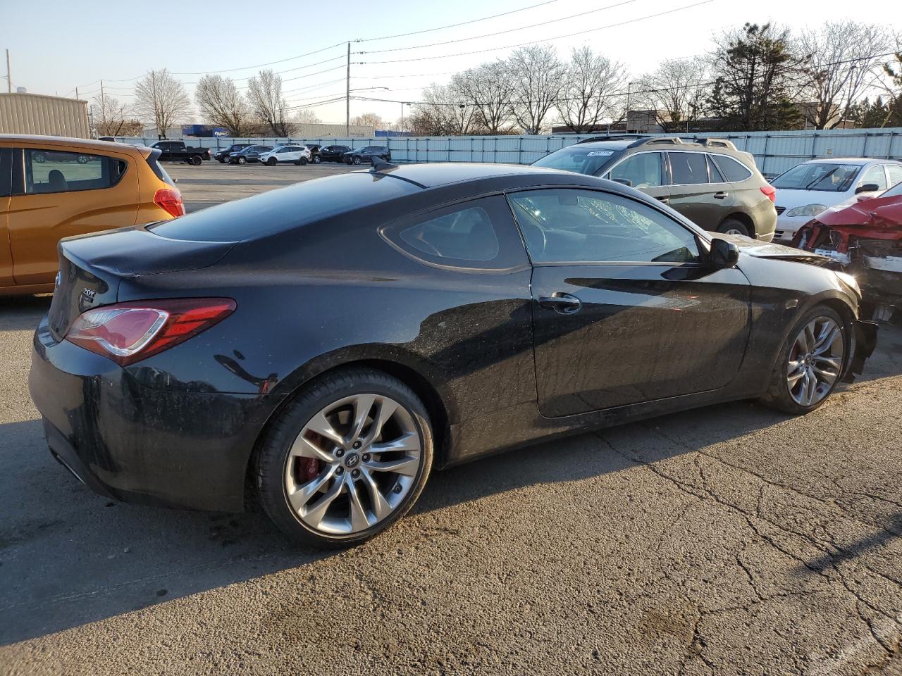 2013 Hyundai Genesis VIN KMHHT6KD4DU111402 Copart auction photo, front end / rear end damage thumbnail 3
