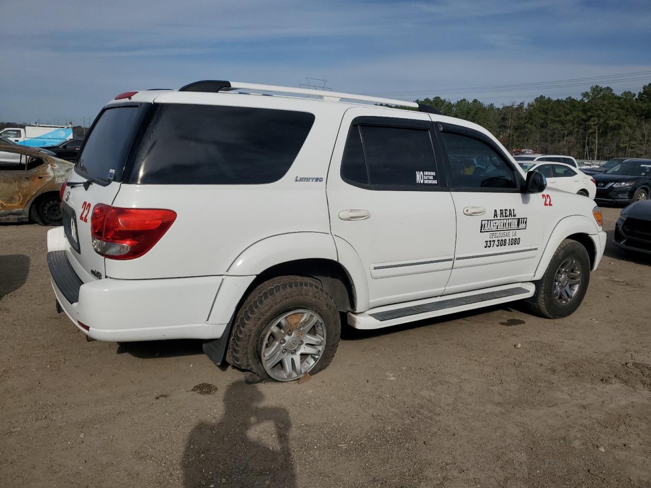 2007 Toyota Sequoia VIN 5TDZT38A97S298908 Copart auction photo, side damage thumbnail 3
