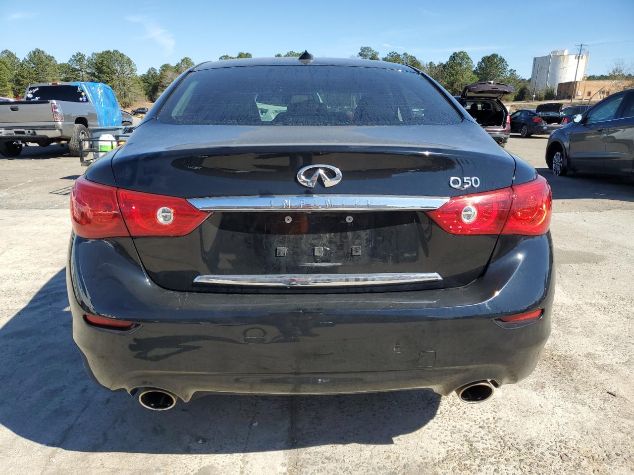 2015 Infiniti Q50 VIN JN1BV7AP9FM355932 Copart auction photo, side damage thumbnail 6