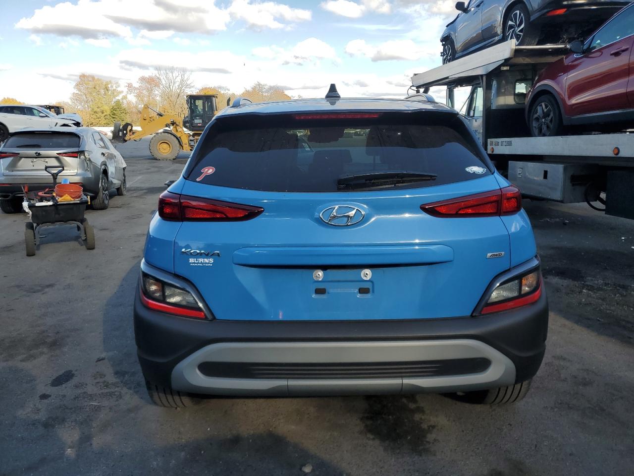 2023 Hyundai Kona VIN KM8K6CAB9PU952938 Copart auction photo, side damage thumbnail 6