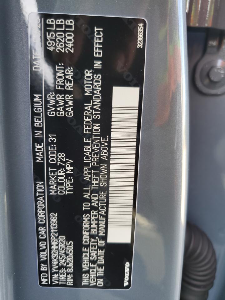 2023 Volvo XC40 VIN YV4K92HM6P2113982 Copart auction photo, front end damage thumbnail 15