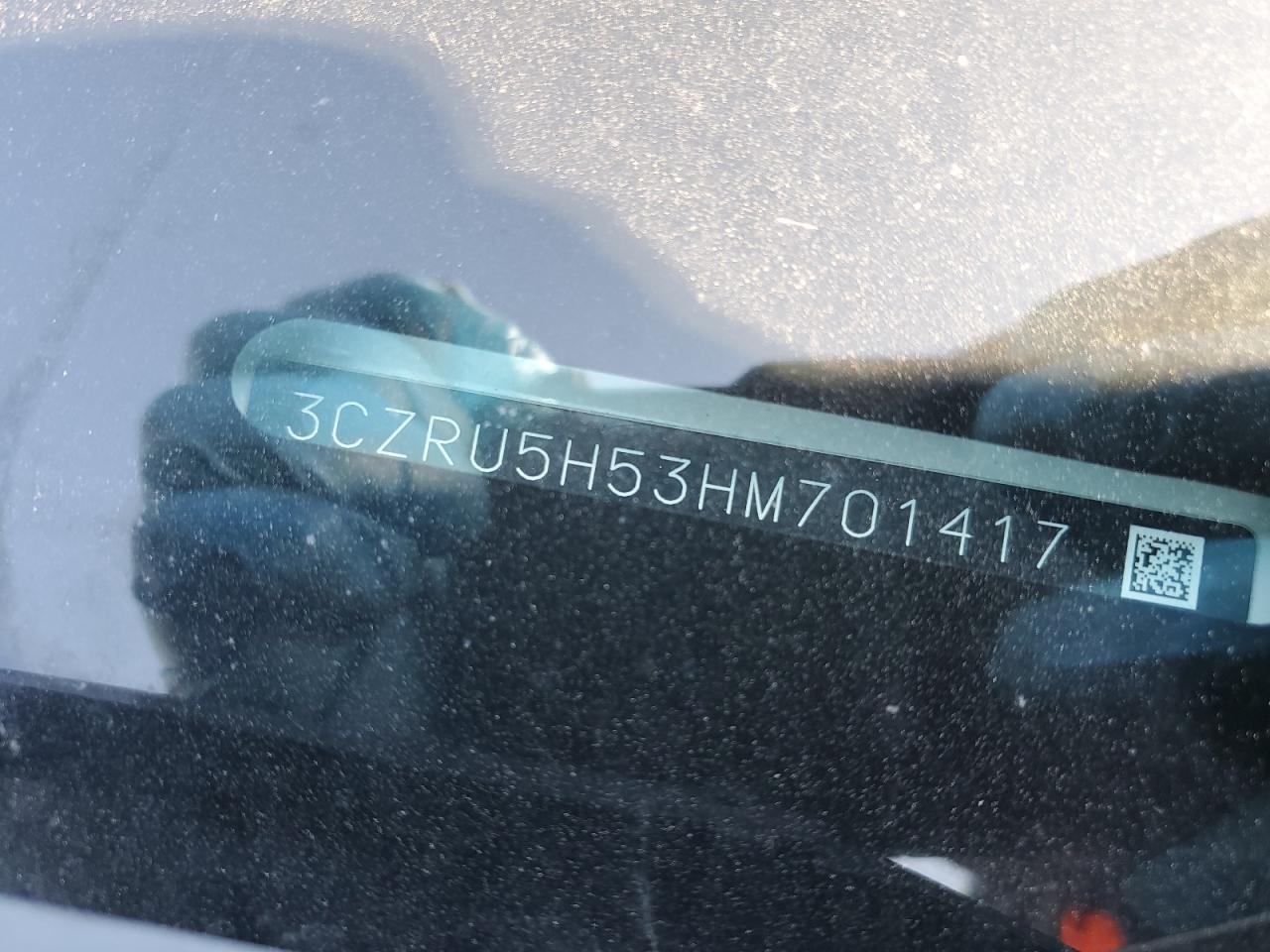 2017 Honda HR-V VIN 3CZRU5H53HM701417 Copart auction photo, side / minor dent/scratches damage thumbnail 12