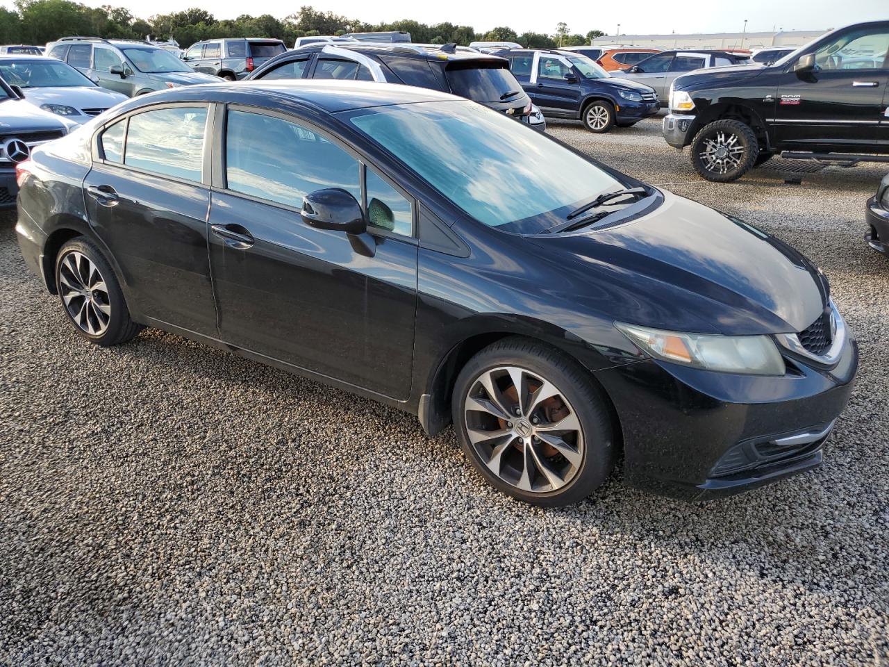 2013 Honda Civic VIN 19XFB2F54DE023720 Copart auction photo, water/flood damage thumbnail 4
