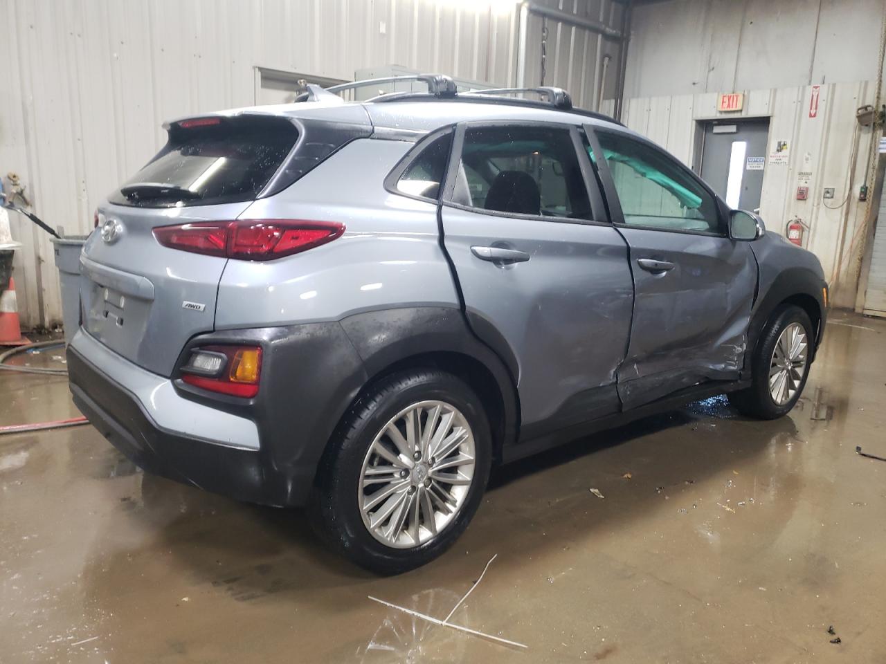 2021 Hyundai Kona VIN KM8K6CAA2MU718417 Copart auction photo, side damage thumbnail 3