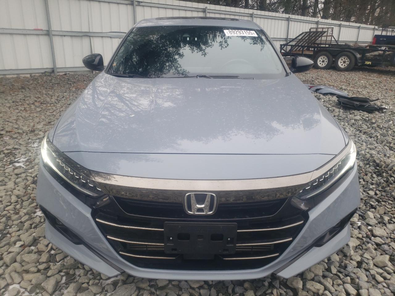 2022 Honda Accord VIN 1HGCV2F37NA011303 Copart auction photo, rear end damage thumbnail 5