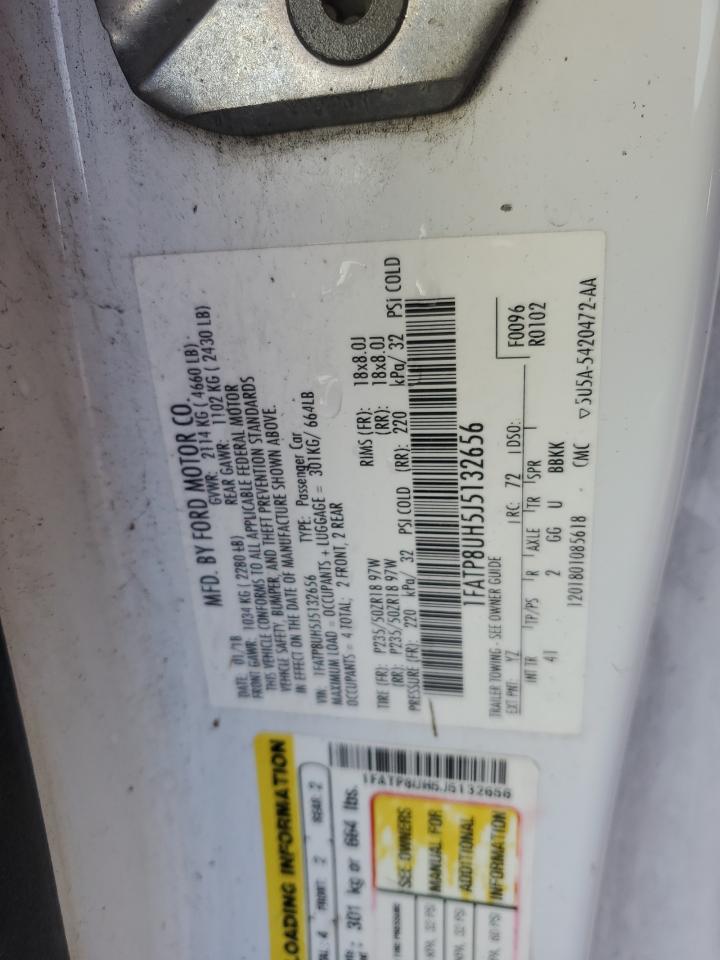 2018 Ford Mustang VIN 1FATP8UH5J5132656 Copart auction photo, all over damage thumbnail 14