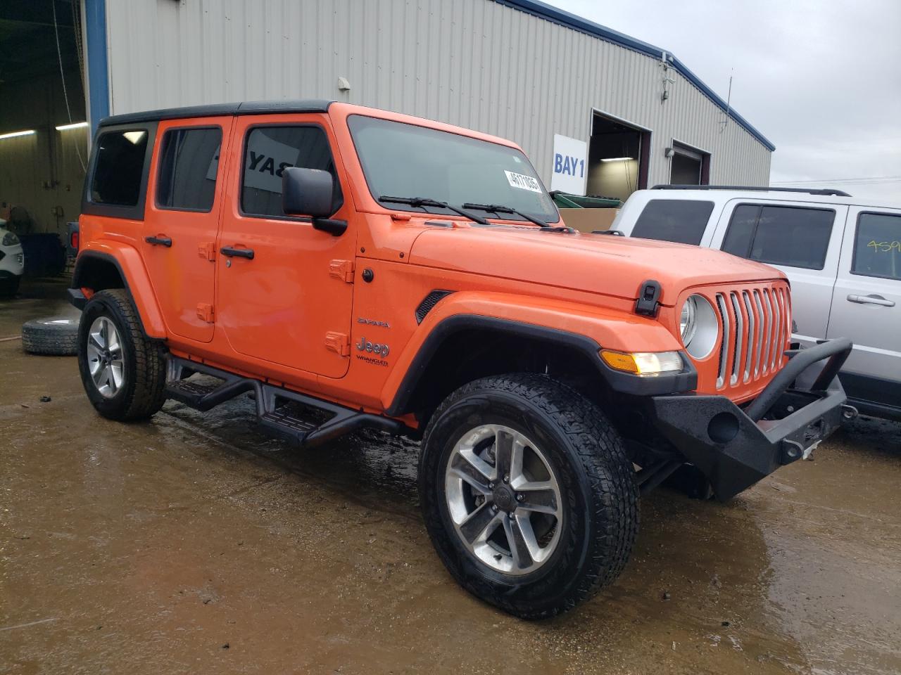 2018 Jeep Wrangler VIN 1C4HJXEG3JW248594 Copart auction photo, side damage thumbnail 4