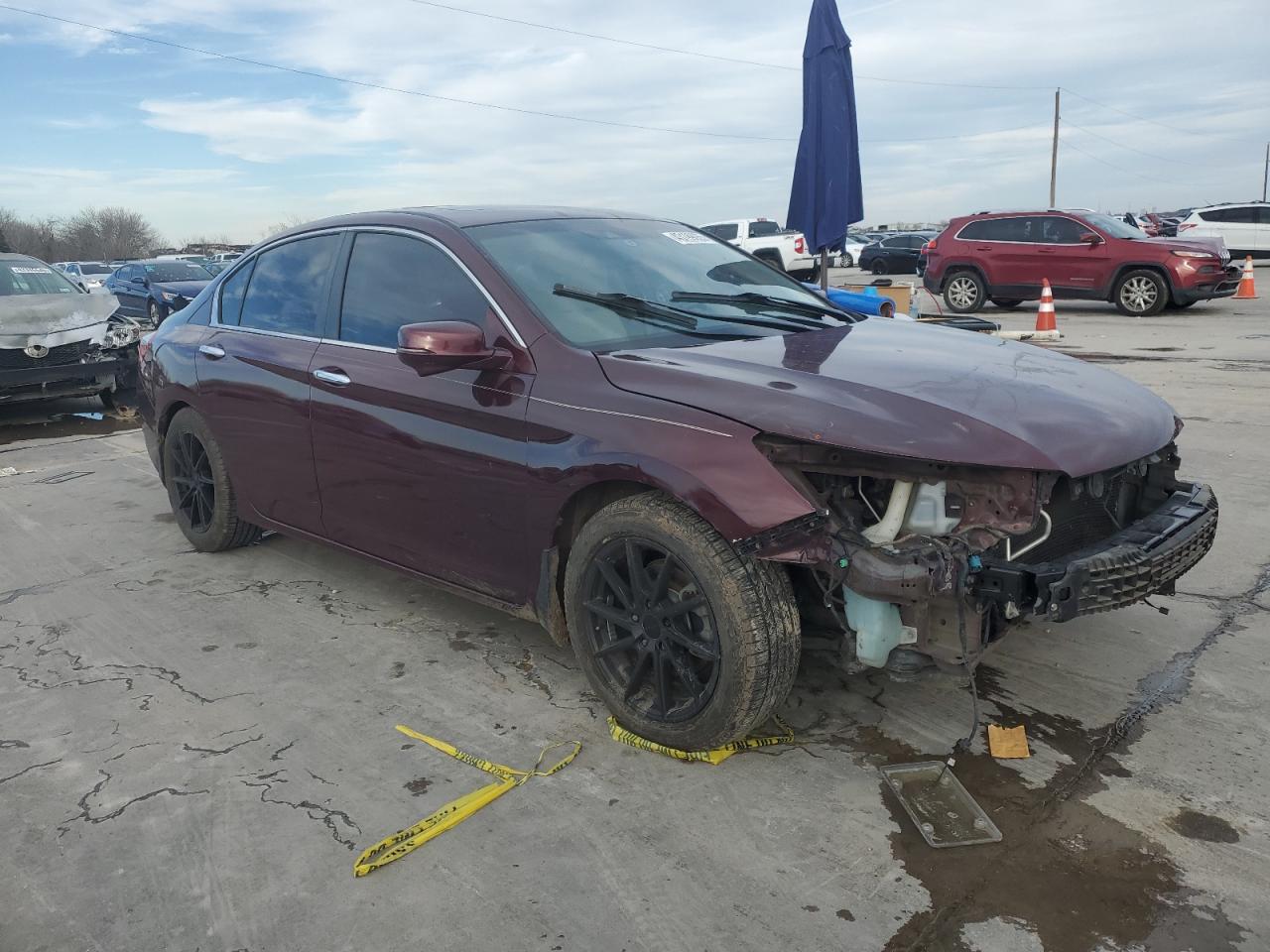 2013 Honda Accord VIN 1HGCR2F87DA121542 Copart auction photo, front end damage thumbnail 4