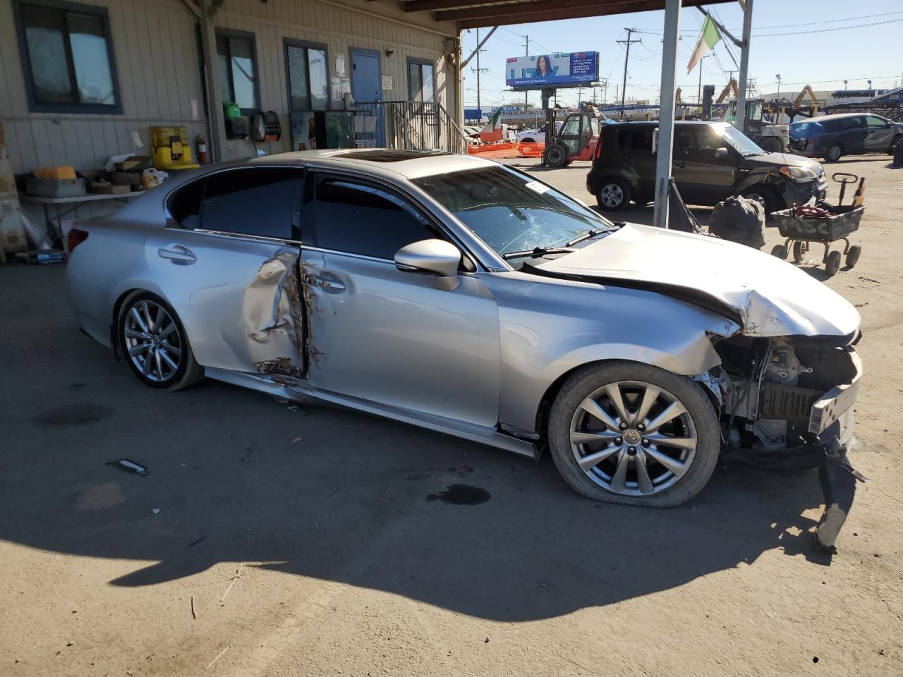 2014 Lexus GS VIN JTHBE1BL2E5030715 Copart auction photo, side / front end damage thumbnail 4