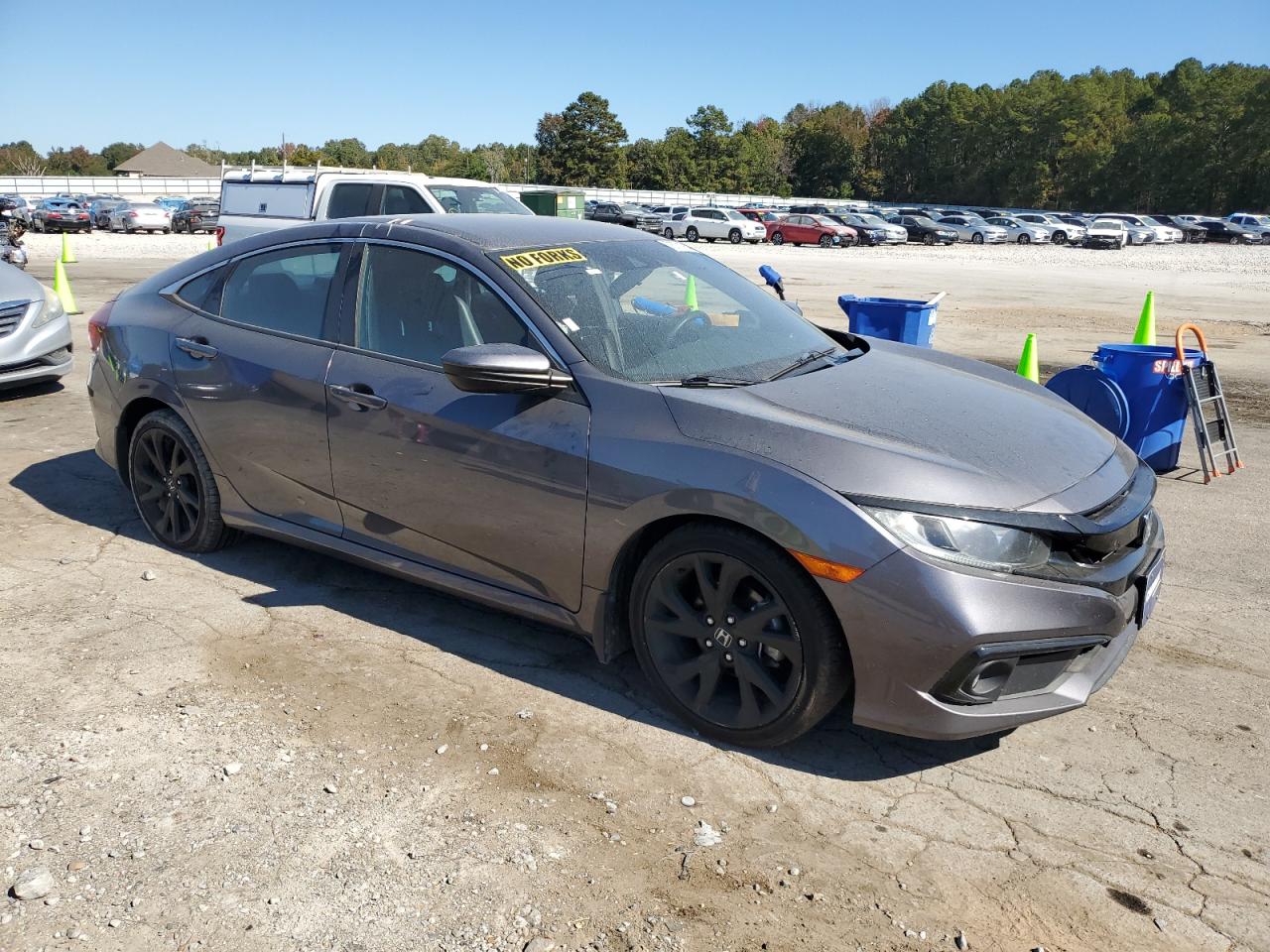 2019 Honda Civic VIN 2HGFC2F88KH570287 Copart auction photo, vandalism / side damage thumbnail 4