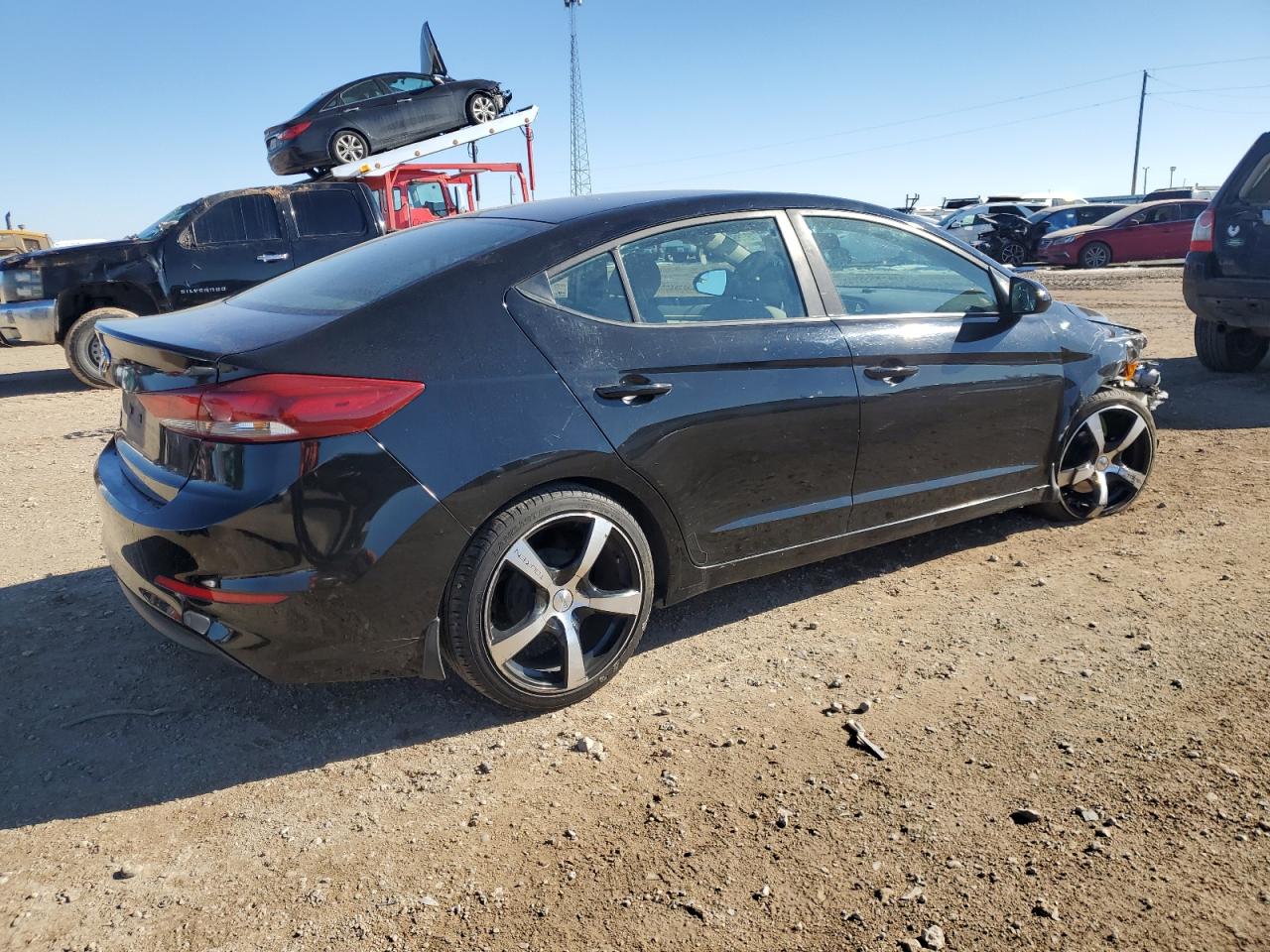 2018 Hyundai Elantra VIN KMHD74LF2JU449464 Copart auction photo, front end damage thumbnail 3