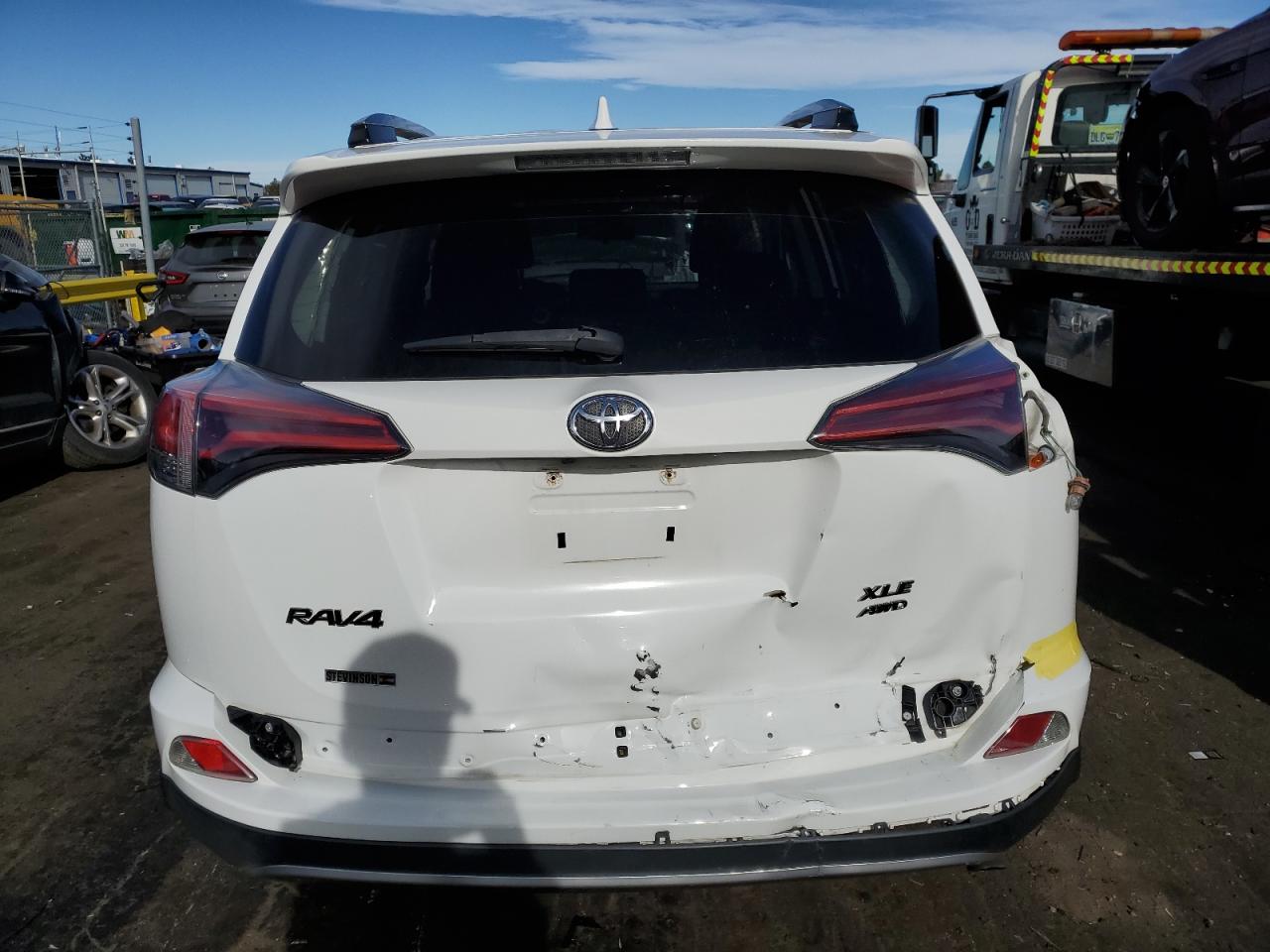 2018 Toyota RAV 4 VIN 2T3RFREVXJW739324 Copart auction photo, rear end damage thumbnail 6