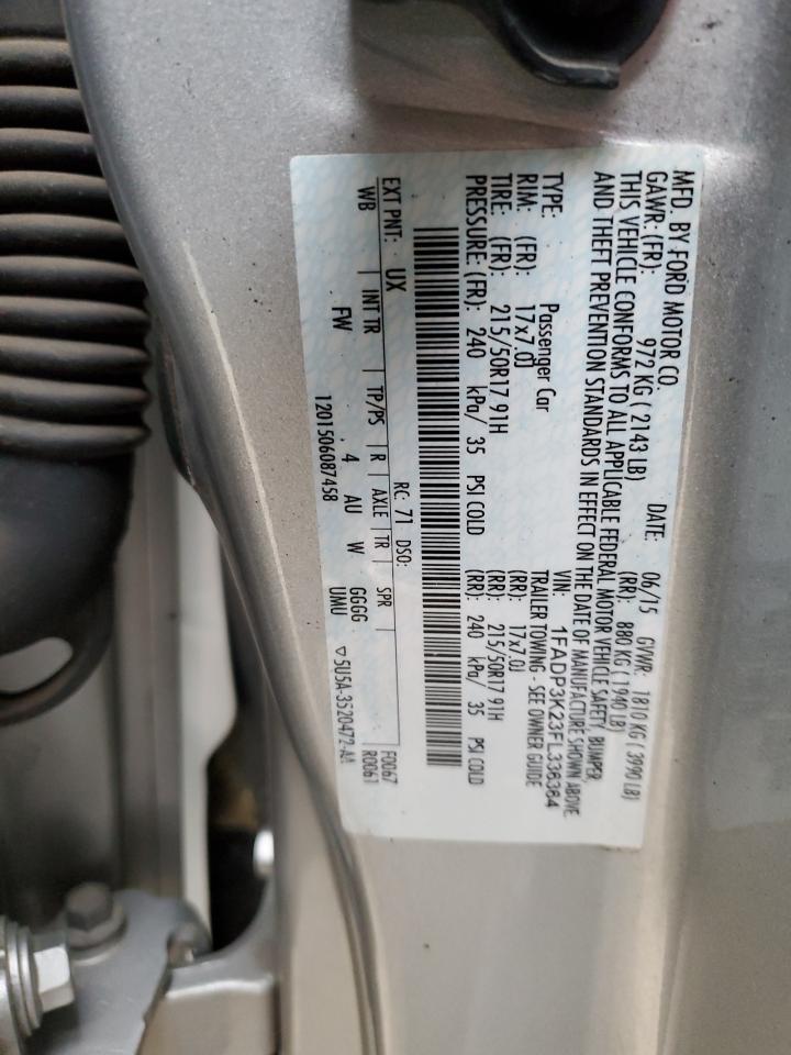 2015 Ford Focus VIN 1FADP3K23FL336364 Copart auction photo, front end damage thumbnail 12