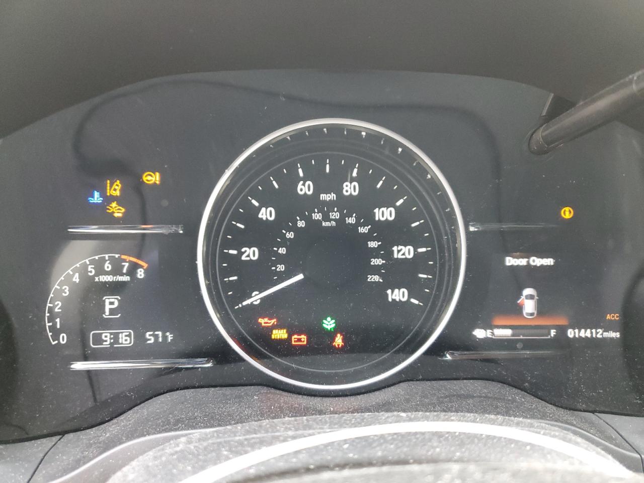 2020 Honda HR-V VIN 3CZRU6H73LM731727 Copart auction photo, front end / side damage thumbnail 9