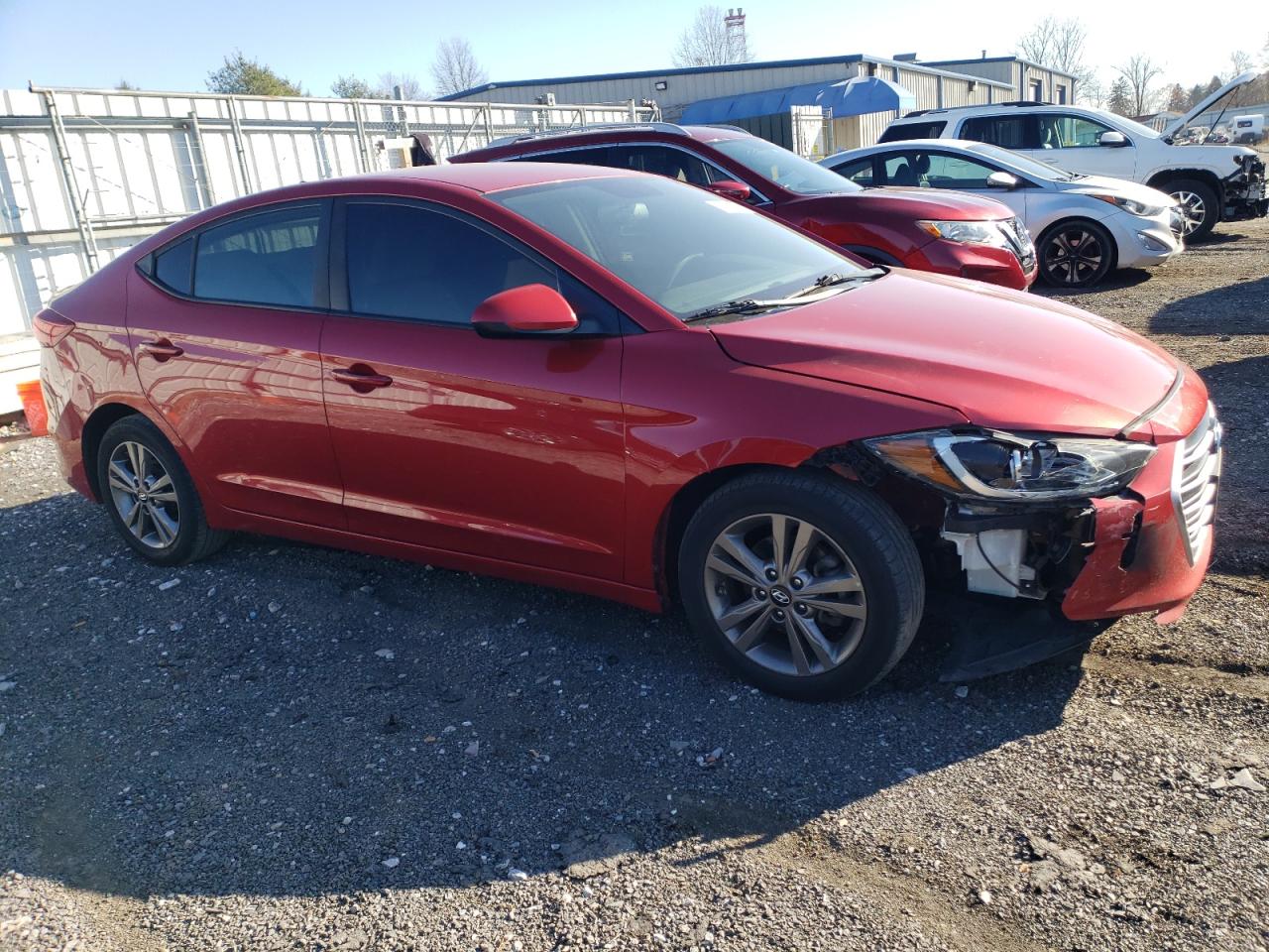 2017 Hyundai Elantra VIN 5NPD84LF1HH123077 Copart auction photo, vandalism / front end damage thumbnail 4