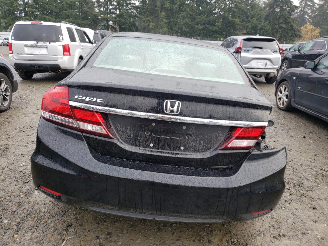 2013 Honda Civic VIN 19XFB2F54DE238689 Copart auction photo, all over damage thumbnail 6