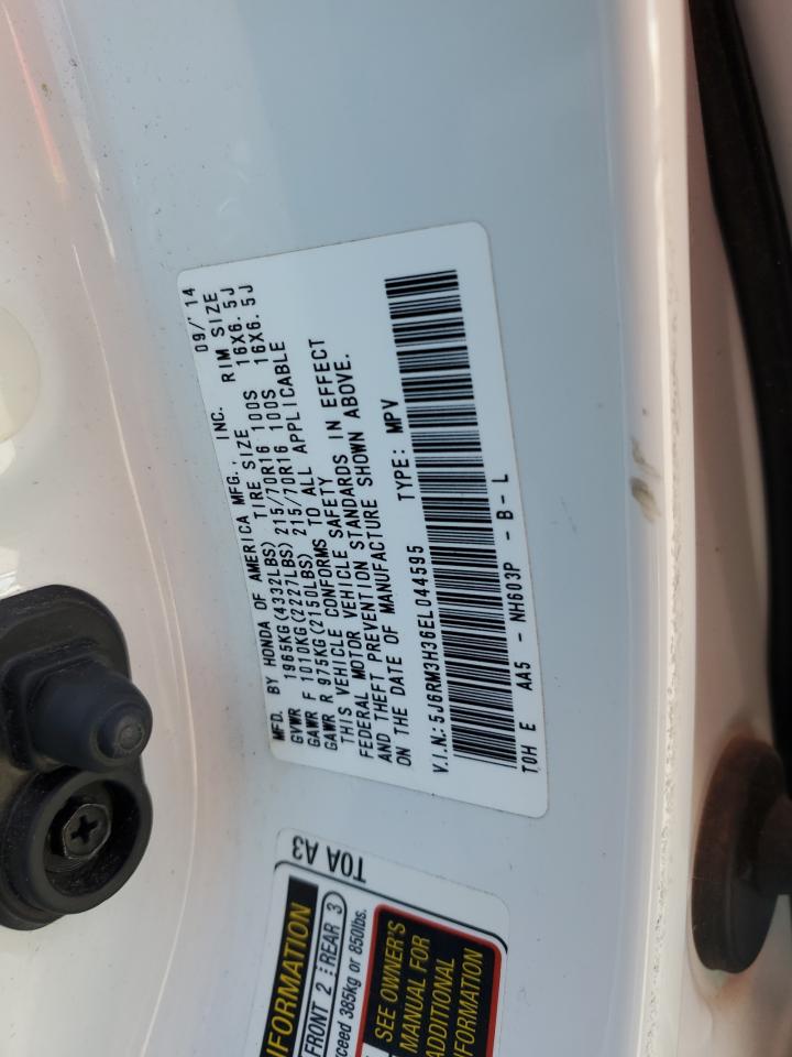 2014 Honda CR-V VIN 5J6RM3H36EL044595 Copart auction photo, front end damage thumbnail 13