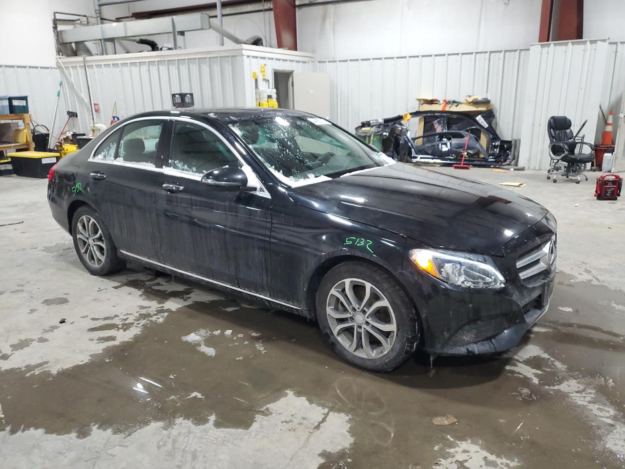 2017 Mercedes-Benz C-klasse VIN 55SWF4KB5HU183793 Copart auction photo, front end damage thumbnail 4