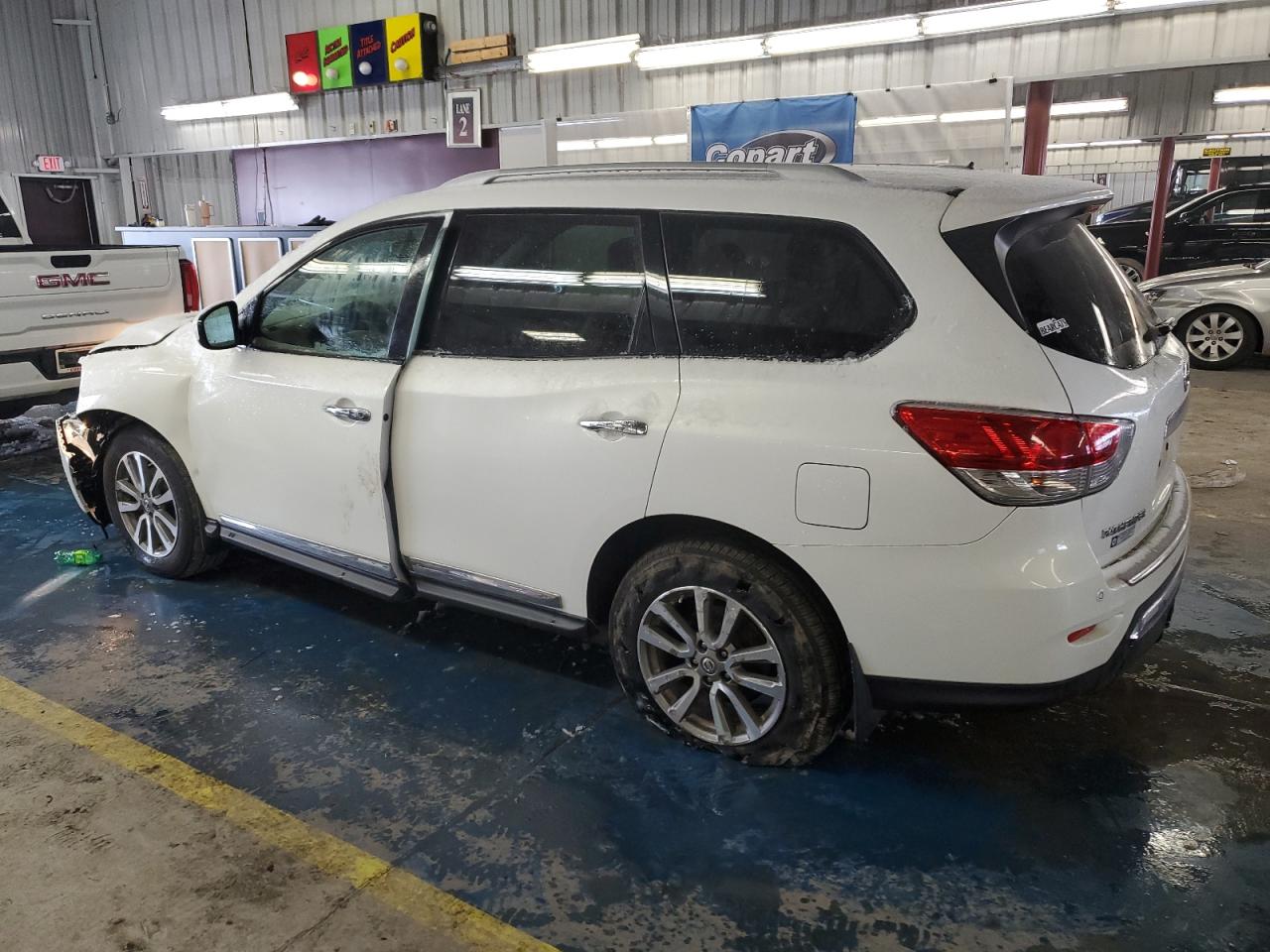 2014 Nissan Pathfinder VIN 5N1AR2MM2EC652283 Copart auction photo, front end / side damage thumbnail 2